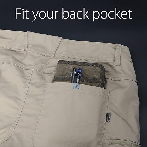 Miniatura 8 de diodrio Field Notes - Funda para cuaderno de bolsillo de 3.3 x 5.5 pulgadas con soporte para bolígrafo, cubierta de cremallera resistente al agua