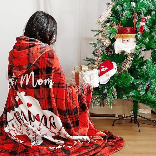 Miniatura 3 de Regalos para mamá de hija e hijo, manta con capucha para mamá osa, regalos de cumpleaños para la mejor mamá de la historia, Navidad, día de la