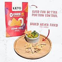 Vista 7 de Keto crackers cero carbohidratos sin azúcar (queso cheddar) deliciosas galletas bajas en carbohidratos sin gluten, saludables para adultos y niños