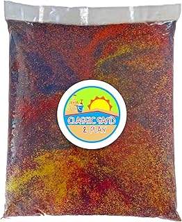 Classic Sand and Play Rainbow Colored Play Sand, 20 lb. Bag, Natural and Non-Toxic, Fun Wet and Dry Indoor and Outdoor, Sandbox, Therapy, and Table Use, Building, Stimulate Sensory Needs