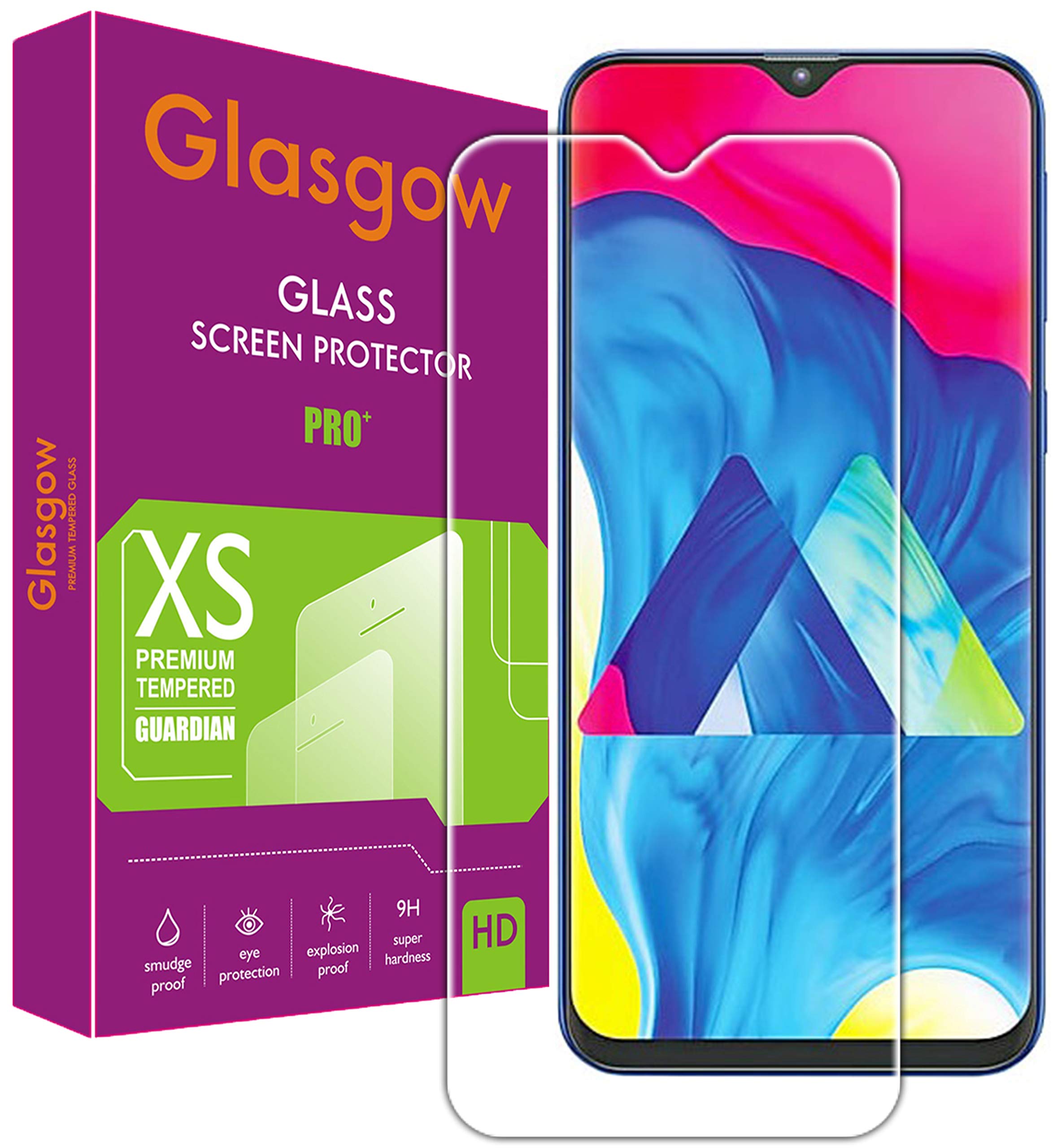 Glasgow 9H+ High Definition [HD] Tempered Glass for Samsung Galaxy M21 / M10s / M31 Screen Protection Premium Product [Curved Edges] [Gorilla] (B07XY7P2K2) Amazon Price History, Amazon Price Tracker
