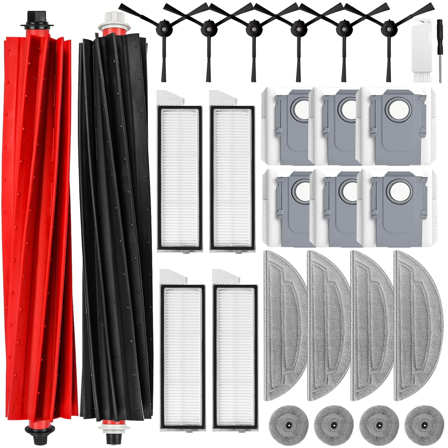 Kit Accessori Ricambio Per Roborock S8/S8+/S8 Pro Ultra/G20 - 14 Pezzi: Spazzole, Filtri, Mocio E Sacchetti