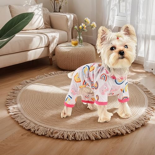 Miniatura 7 de Pijamas para perros, pijamas rosas para perros, trajes de primavera para perros, pijamas de verano para mascotas, ropa para perros pequeños y