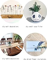 Vista 6 de Juego de flores secas naturales, flores secas a granel para jarrón, flores secas con tallos, rosas secas, mini ramos de flores secas (marrón)