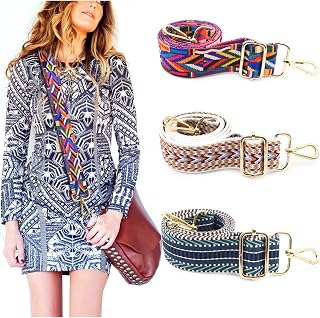 3 PCS Replacement Handbag Shoulder Strap,Adjustable Wide Shoulder Bag Strap,Crossbody Canvas Bag Handbag Wide Long Straps