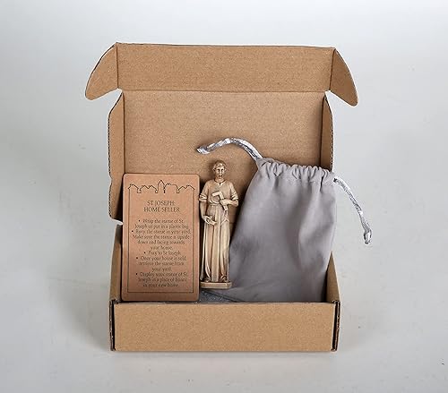 Miniatura 8 de Estatua católica de San José de BC para la venta de casas, kit de vendedor de casas con tarjeta de instrucciones, con bolsa de entierro, 3.5