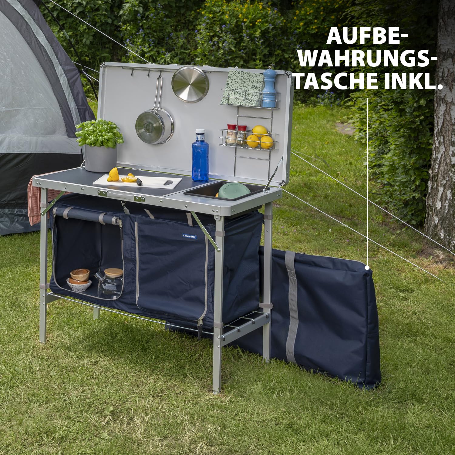 Campart Campingküche Salamanca KI-0412 - klappbar, Blau