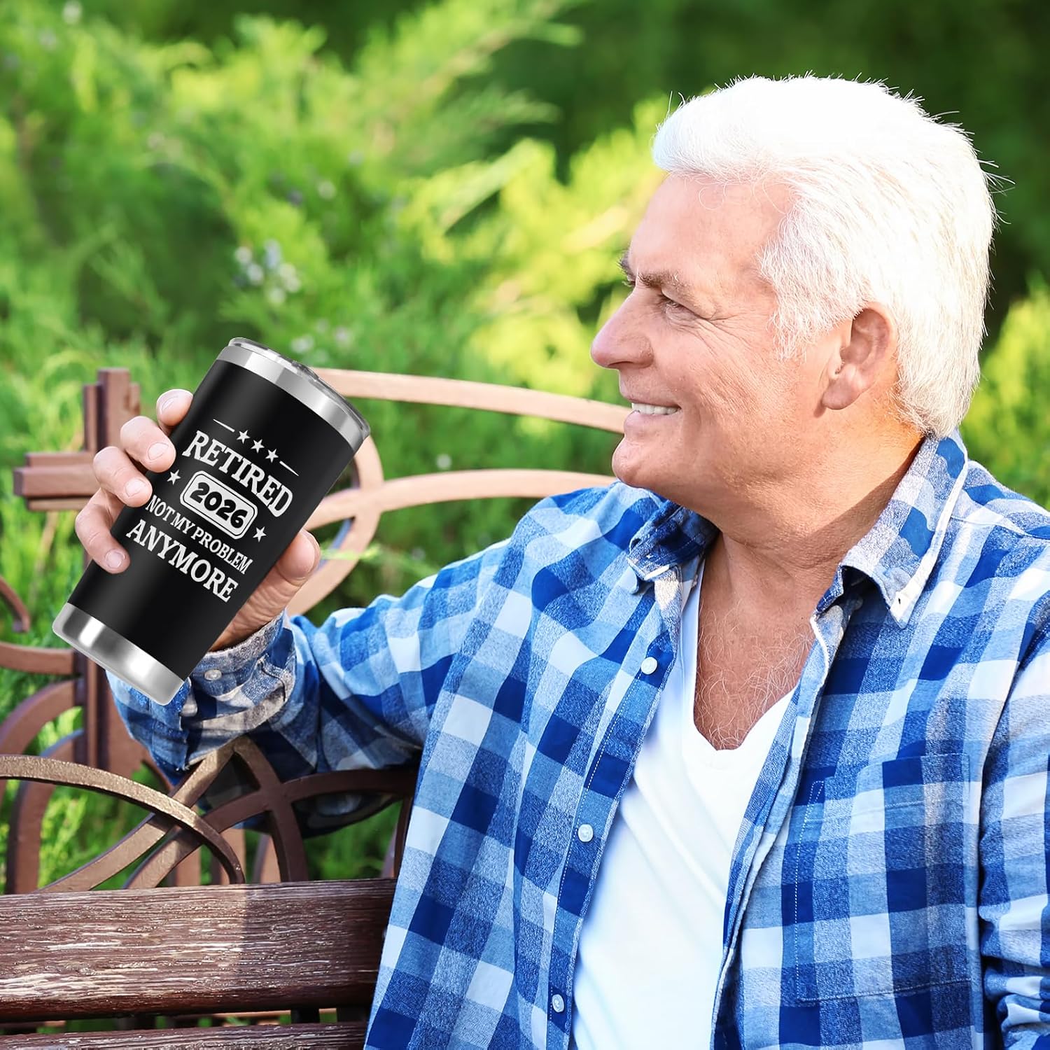 Best Retirement Gifts for Men 2026 - Funny Retired Gifts for Teachers Coworkers Leaving Farewell Going Away, Happy Retirement Presents, 20 OZ Stainless Steel Insulated Travel Coffee Tumbler Cup, Black - Image 6
