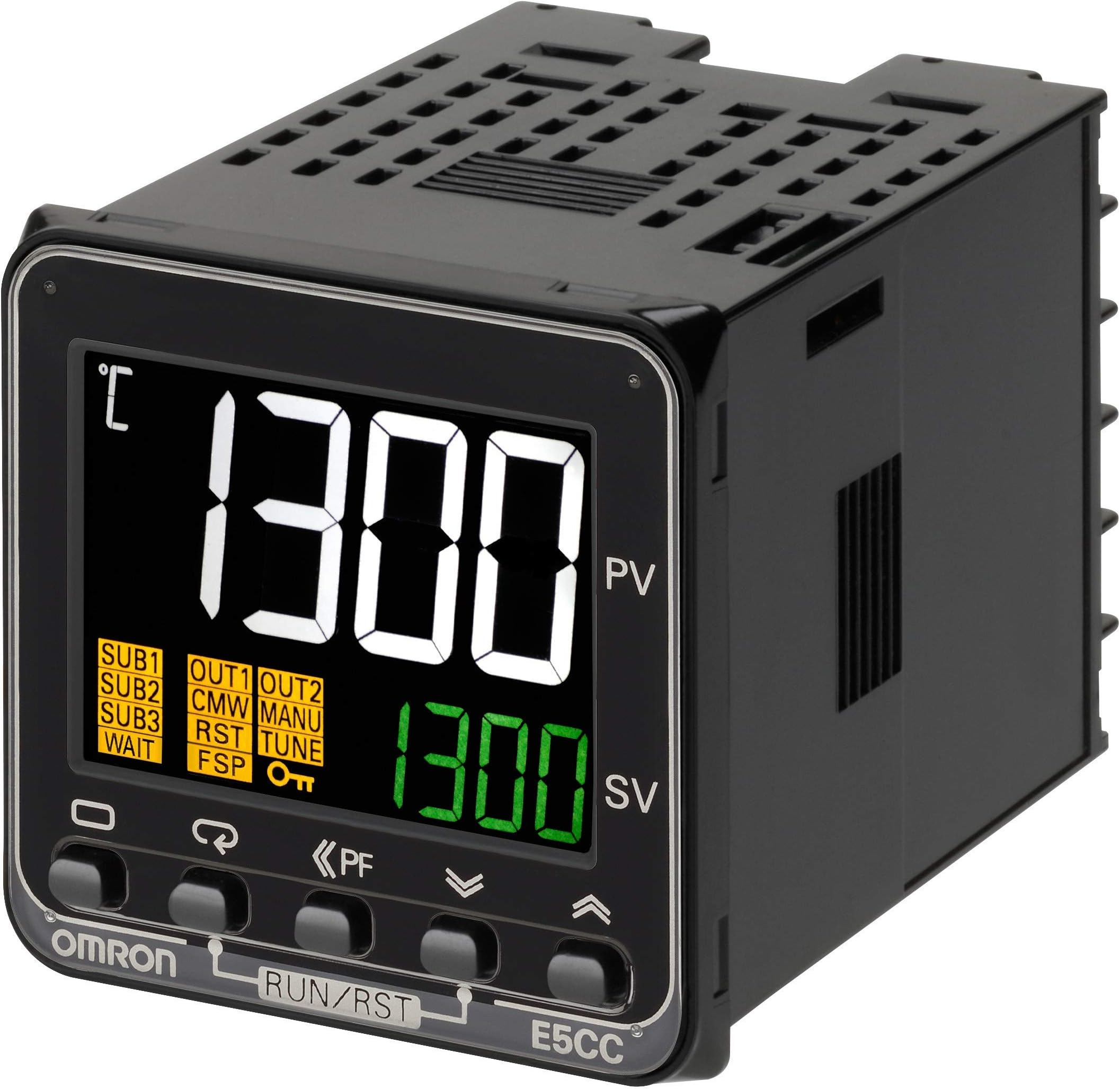 OMRON E5CC-RX3A5M-000 (689404)、ネジ端子ブロック、1X入出力、4桁表示、出力タイプ:リレー、E5CCシリーズ、制御タイプ:オン/オフ/2-PIDコントローラー、サイズ:48 X 48 MM、100-240 VAC、パネル