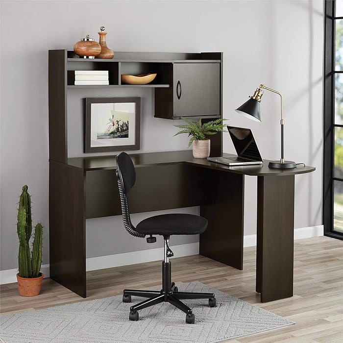 Buy Mainstays' LShaped Desk with Hutch, Multiple Colors (LShaped Desk