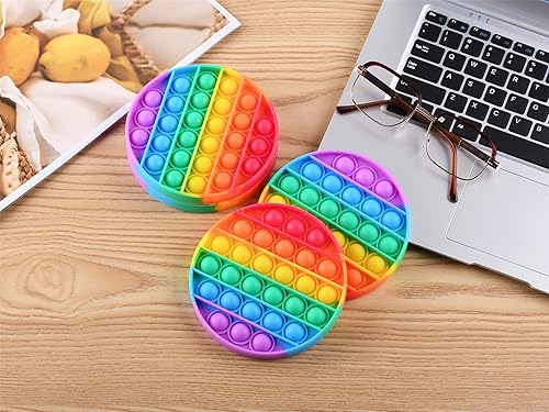 Miniatura 2 de Mirenlife Paquete de 4 juguetes sensoriales de burbujas para ansiedad, juguetes de silicona para aliviar la presión, juguete de silicona de color