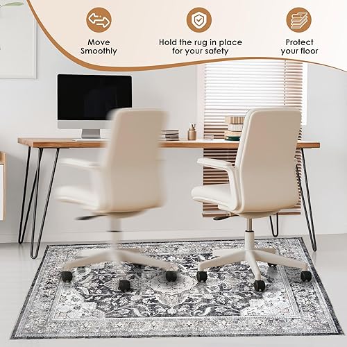 Miniatura 4 de Office Chair Mat Desk Chair Hardwood Mat, Easy Glide Office Rug Under Chair Mat for Home Gaming Rolling Chair Tile Floor,Large Floor Protector