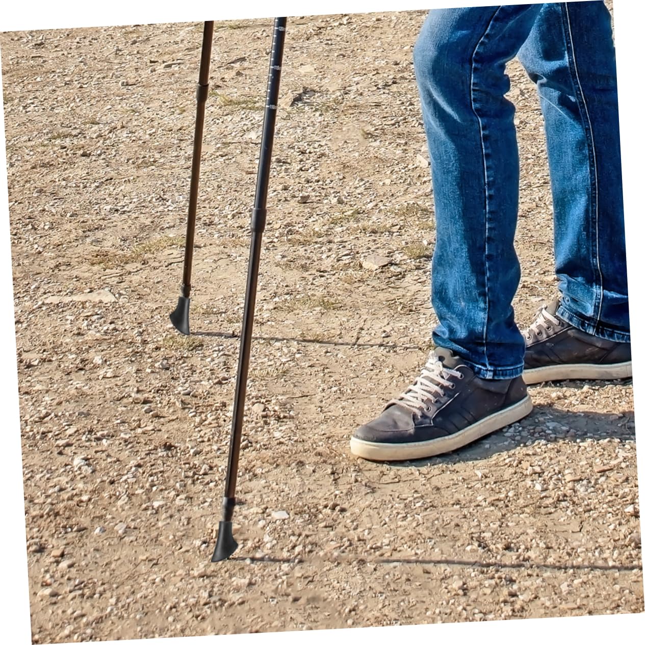 KOMBIUDA 20pcs Trekking Pole Cover Replacement Crutch Tips Crutch Tip for Camping Walking Sticks Caps Trekking Pole Tips Walking Stick Tips Hiking Pole Protector Skiing Poles Tips Black PVC