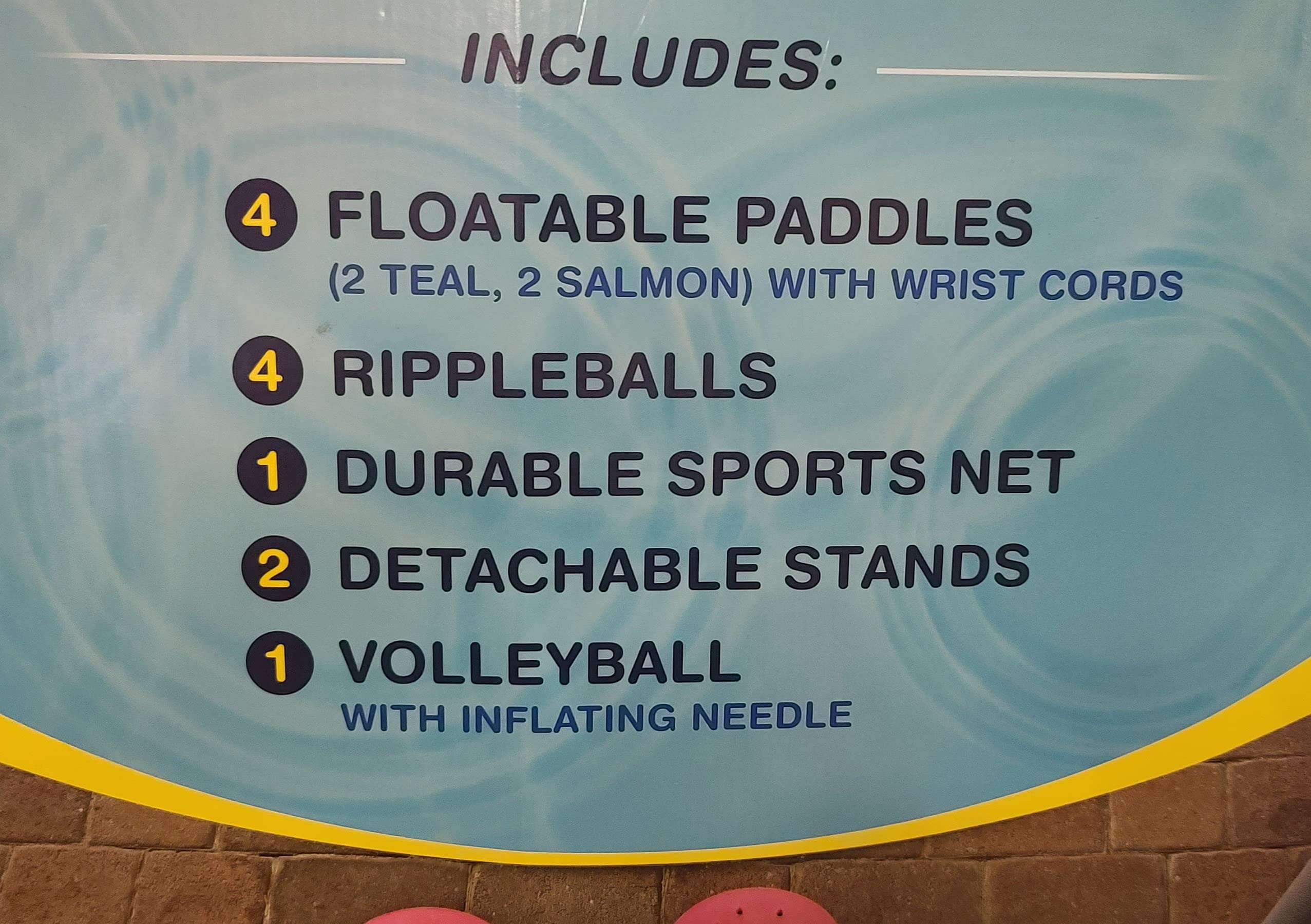 Amazon | オハイオトレーディング リップルボール! みんなで楽しめるプール! パドル、リップルボール、バレーボール付きネット、プール内でも外でも使える!  | Ohio Trading | ビーチバレー