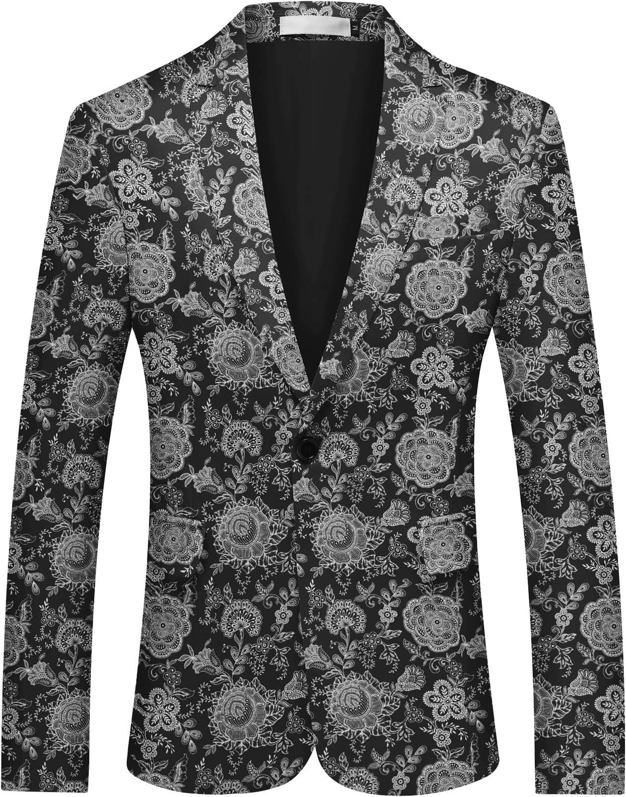 Men's Printed Regular Fit Blazer Casual Suit Jacket for Wedding Party Prom