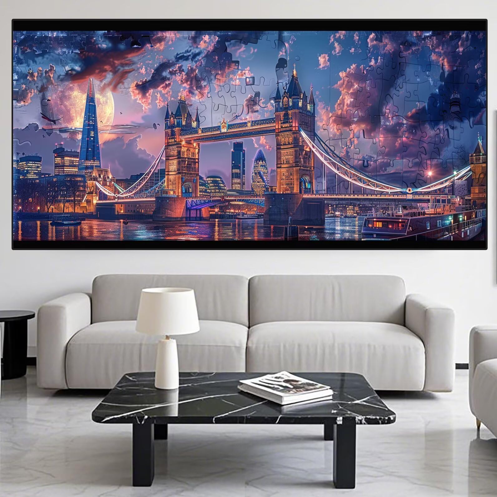 Bridge Diamond Art Landscape Diamond Painting Arts and Crafts for Adults,5D Diamont Painting Kits Adults Crysta Cross Stitch Pictures, DIY Zestaw do haftowania dla początkujących, dekoracja ścienna