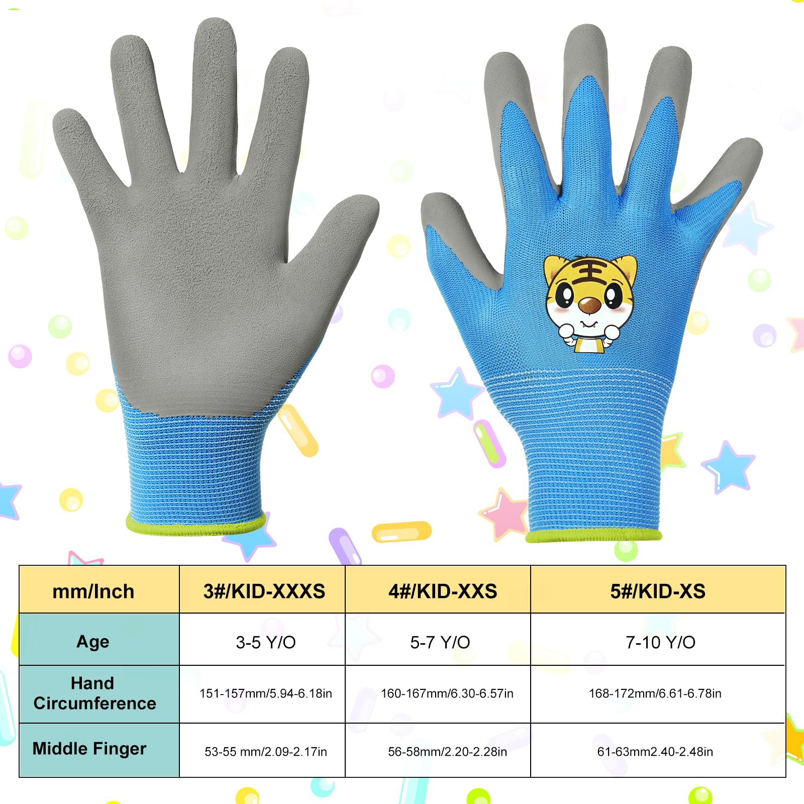 OSDUE 3 works of Gardening Gloves, Kids Safety Work Gloves - Image 2