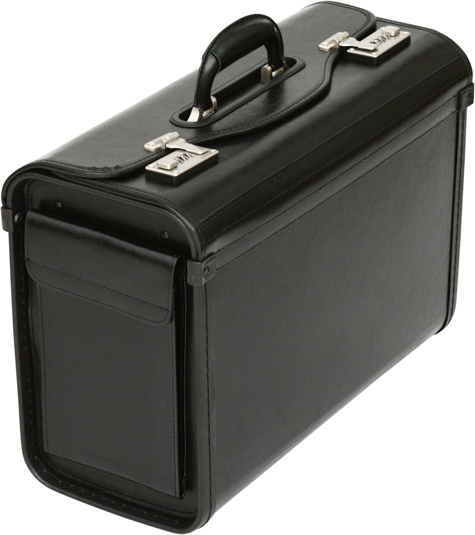 Bonded Leather Pilot Case Doctor Briefcase Hand Luggage Flight Cabin Business Bag