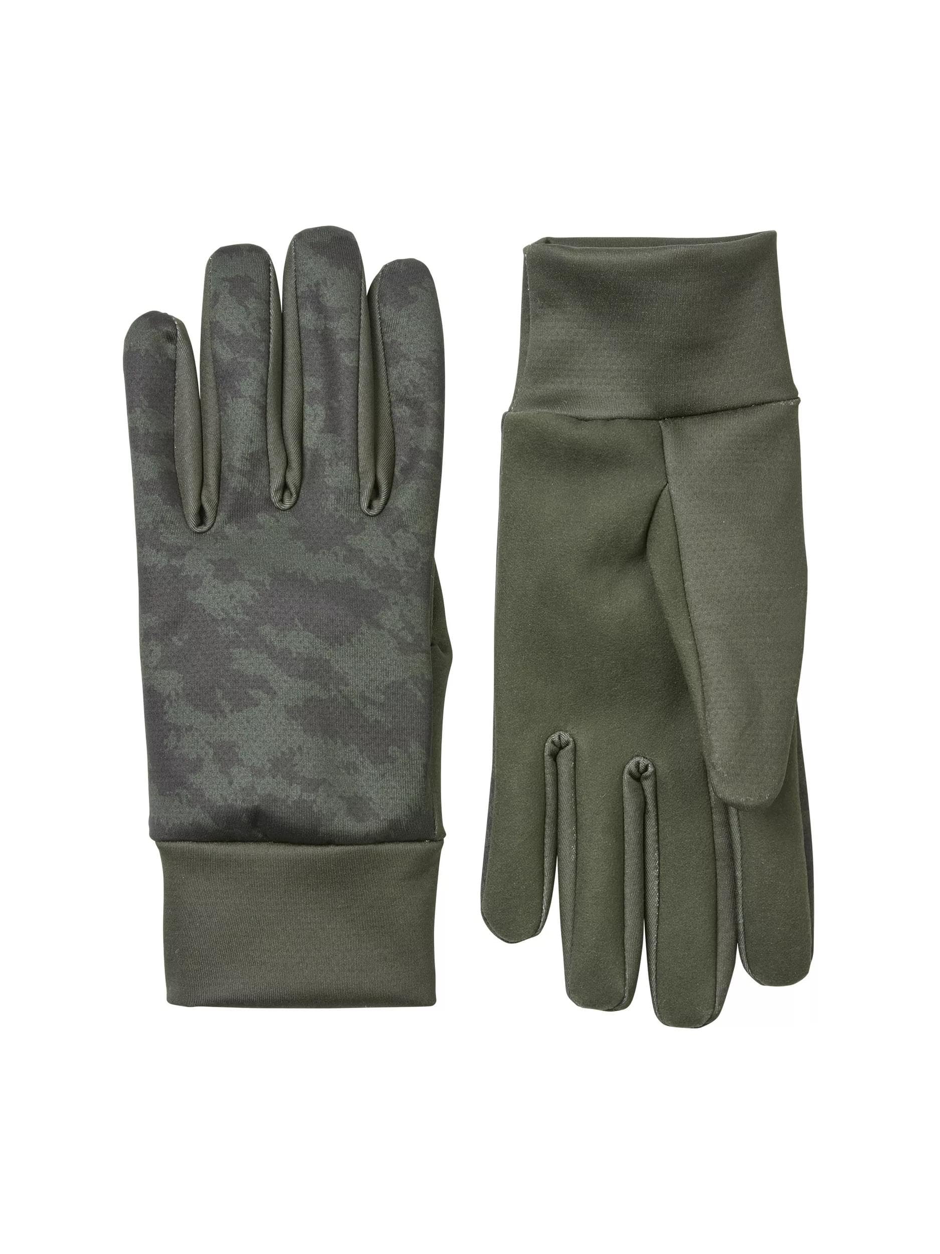 Sealskinz Men's Green Unisex Ryston Water Repellent Print Nano Fleece Gloves  Xl