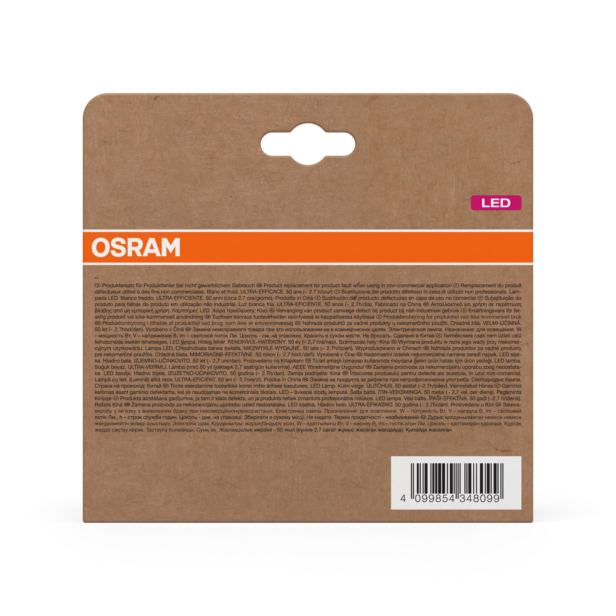 OSRAM Lampada LED Classic lampadina forma A100 7,2W 4000K opaco E27