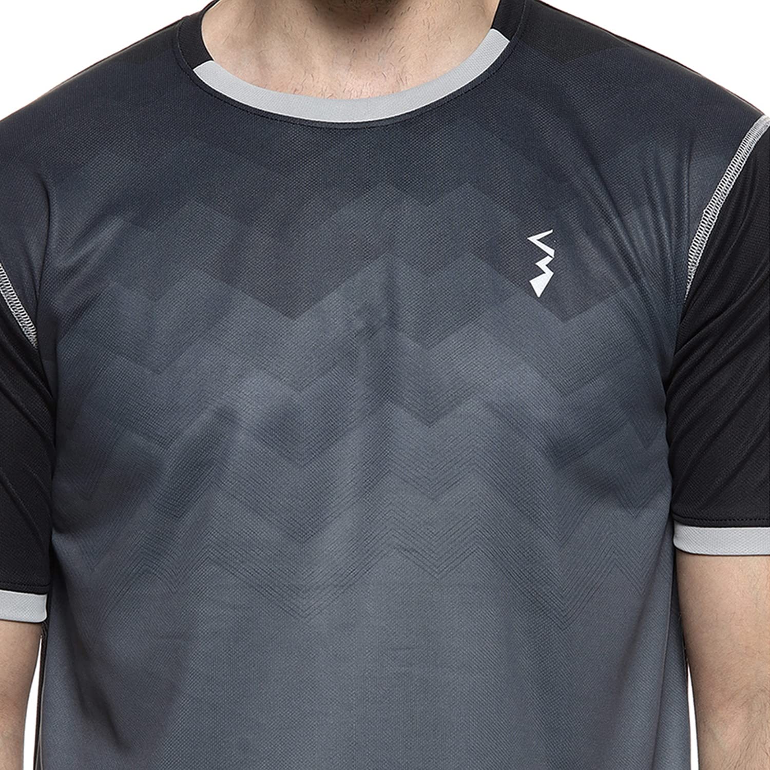 Campus Sutra Basic Activewear - Camiseta de manga larga para hombre, ajuste regular, cuello alto, media cremallera, poliéster, ajuste cómodo para uso diario