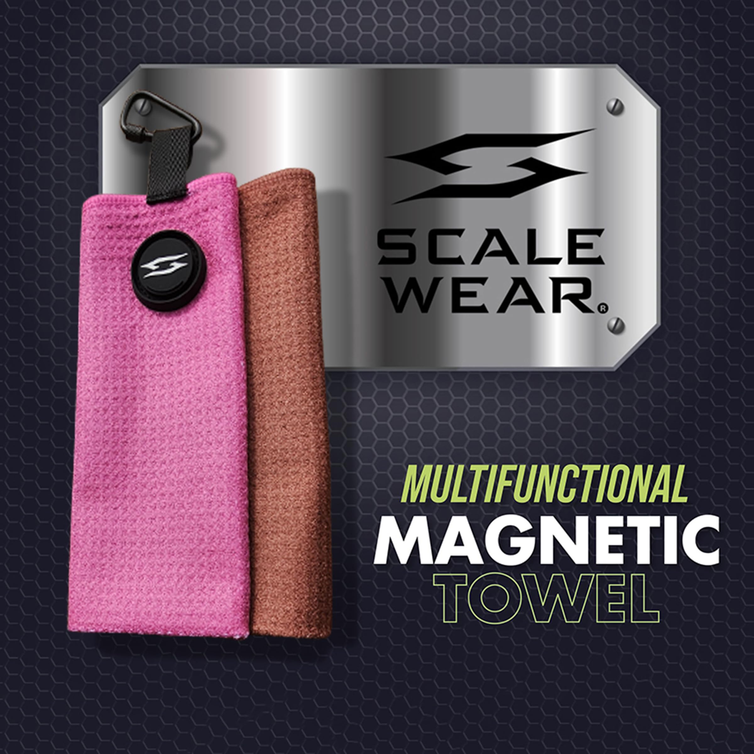 Toalla de golf magnética de microfibra con diseño de gofre, grande, de 16 x 24 pulgadas, clip magnético para colgar en la bolsa, carrito, fuerte resistencia premium, ultra absorbente,