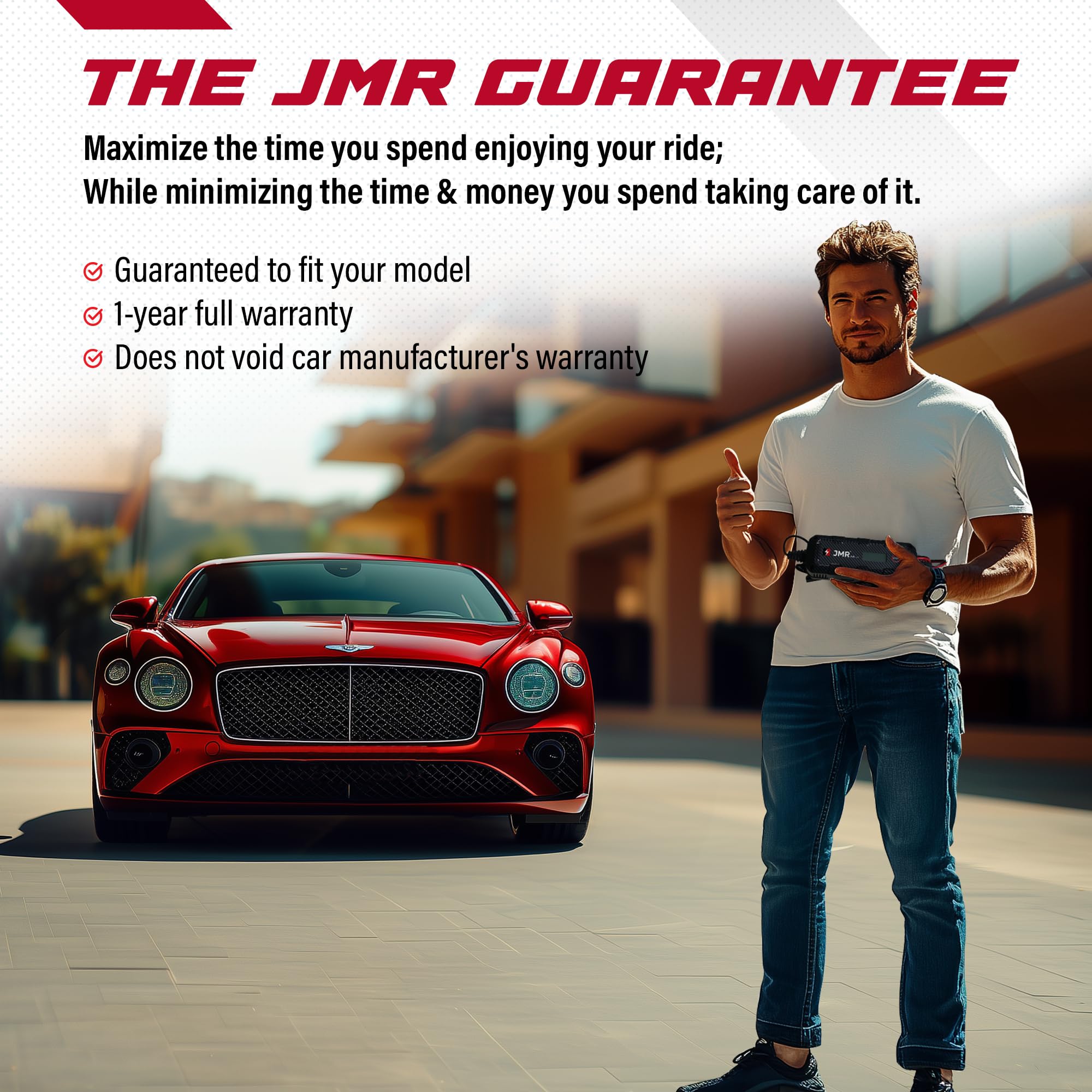 JMR Battery Charger for Bentley Continental GT Bentayga Flying Spur Mulsanne Trickle Charger Conditioner Maintainer (Magnetic Port, No Lithium Mode)