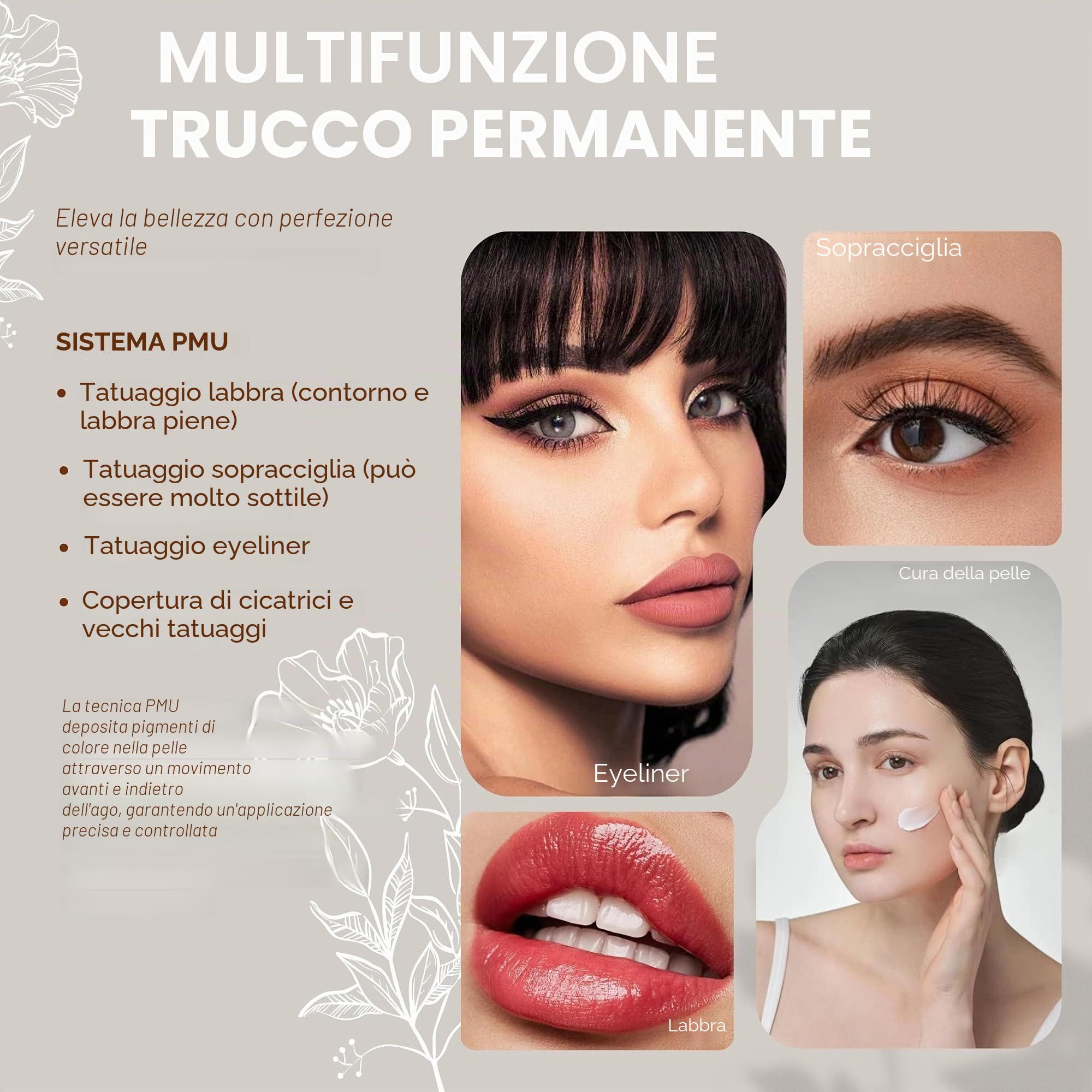 Macchina per il Trucco Permanente Artmex V6, Kit Professionale per Macchina per Tatuaggi e Microblading per Sopracciglia, Eyeliner, Labbra e Trattamenti per la Cura della Pelle