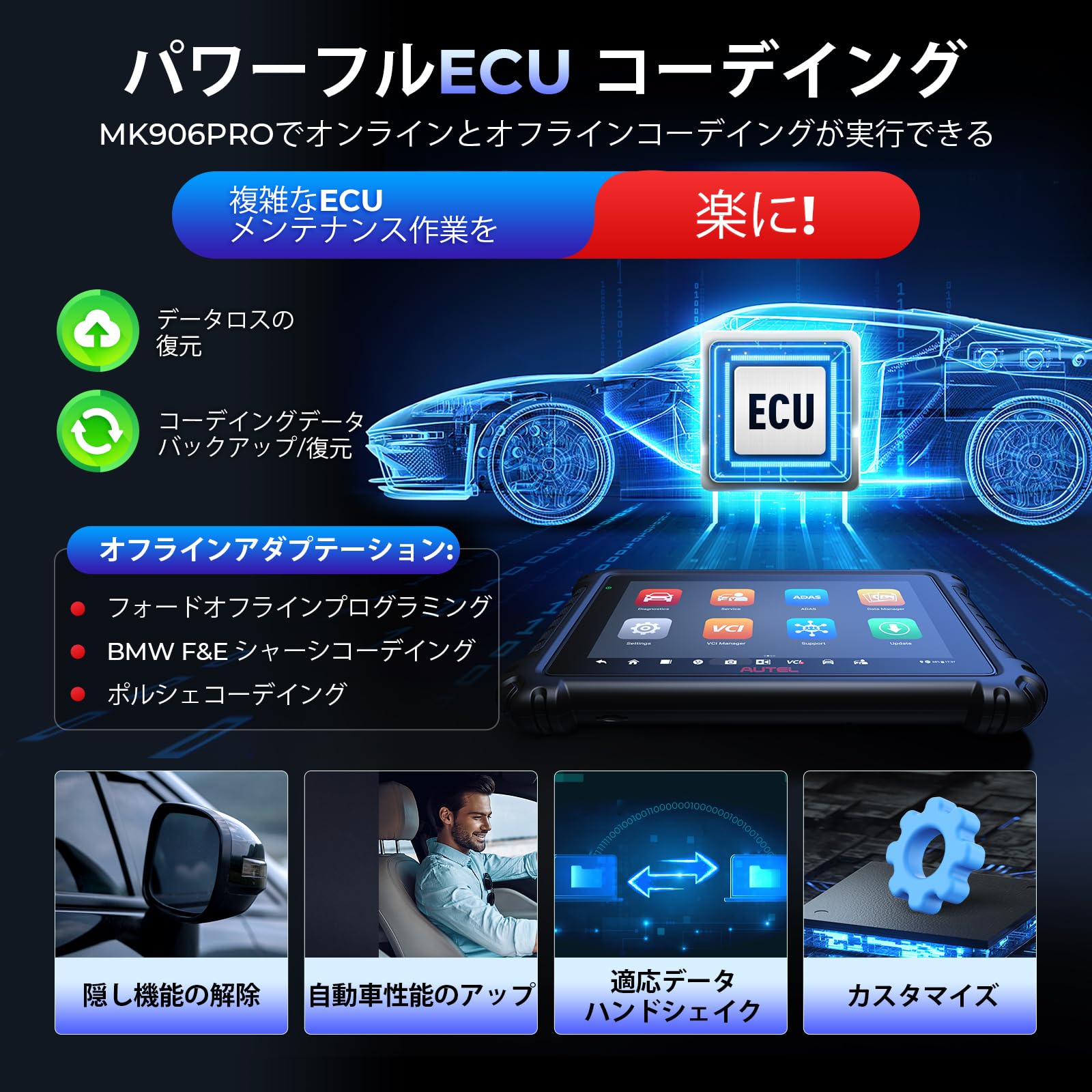 Amazon.co.jp: Autel 診断機 MK906 PRO、MAXI VCI V200付きスキャン