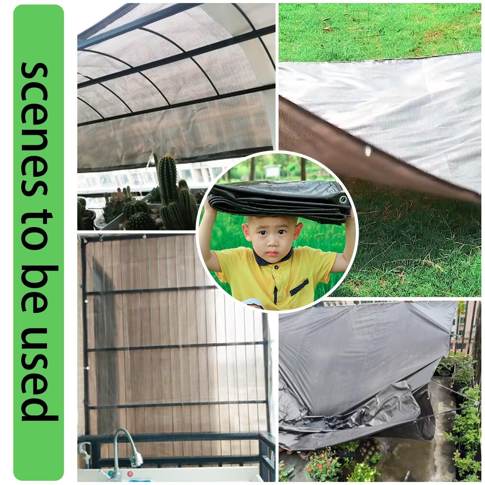 Telone trasparente da 1,1 m x 1,6 m, resistente, 220 g/m², impermeabile, resistente alle intemperie, resistente al gelo, protezione UV, telo universale per campeggio, canottaggio, escursionismo,
