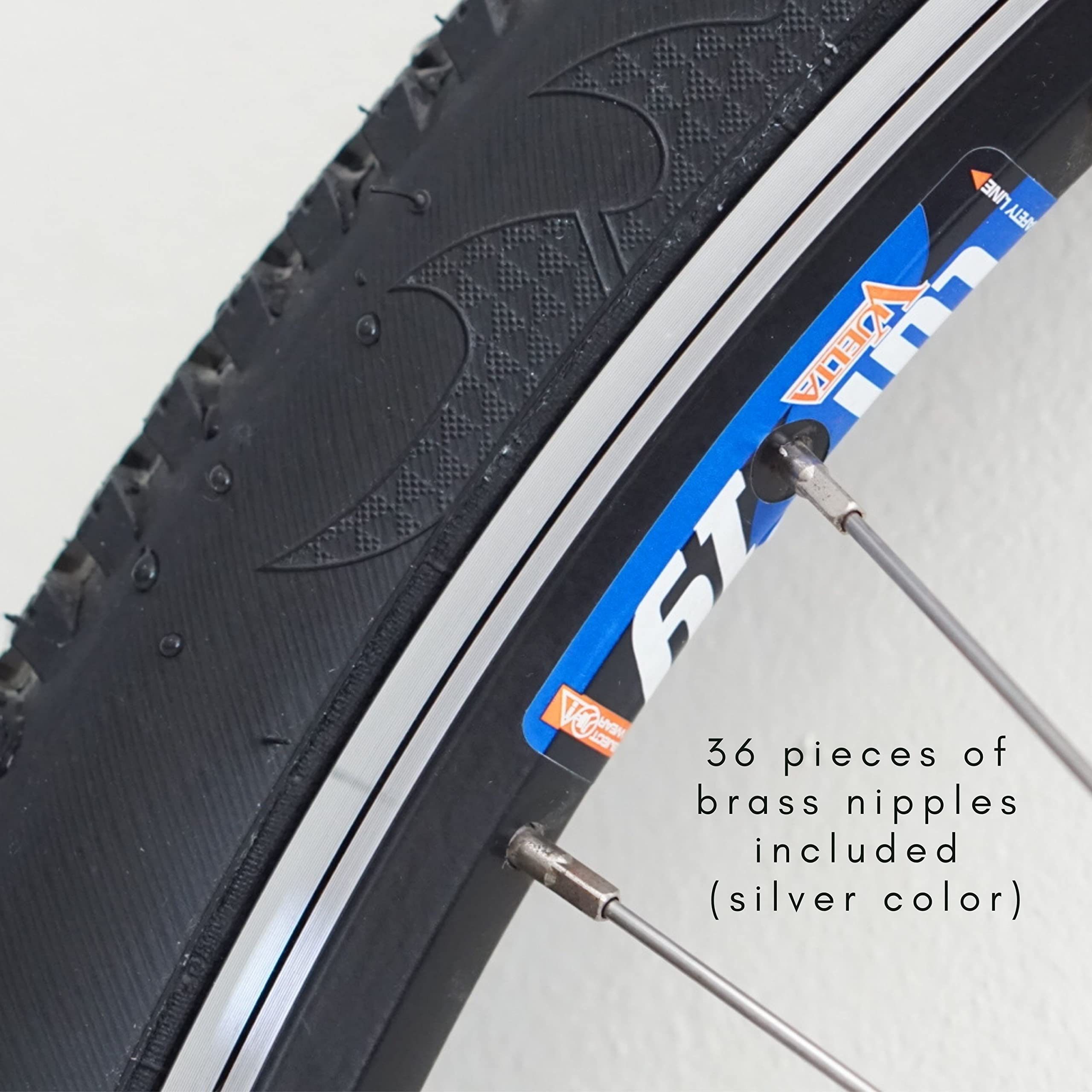 Vincita 36 Raggi In Acciaio Inox Per Bicicletta – 14G Curvi J, Da 254 A 294 Mm, Con Nippli In Ottone – Ideali Per MTB, E-bike, Trekking