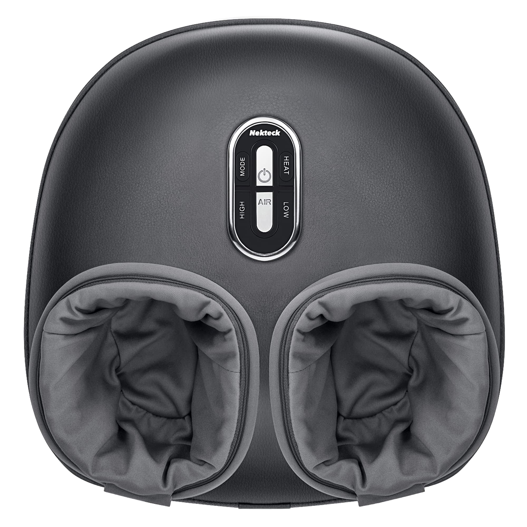 Nekteck Shiatsu Foot Massager Machine with Soothing Heat, Deep Kneading Therapy, Improve Blood Circulation and Foot Wellness,Relax for Home or Office Use(Gray)