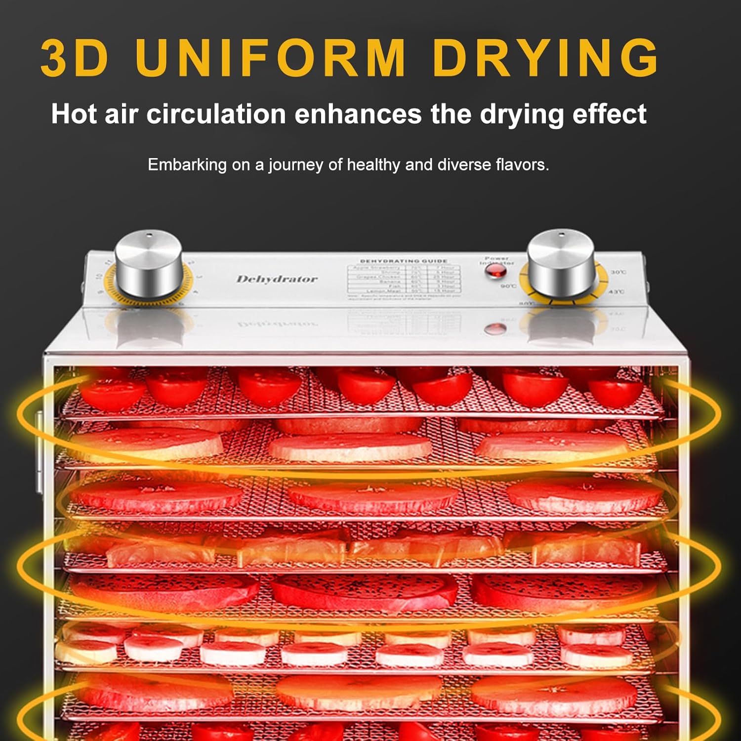 Generic 18 Layers Food Dehydrator Air Drying Machine for Meat Fruit Veggies Beef Herbs