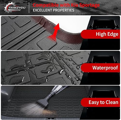 Vista 74 de alfombra de carga para maletero, protector de cubierta de asiento trasero de elastómero termoplástico Alfombrillas para respaldo+alfombrilla