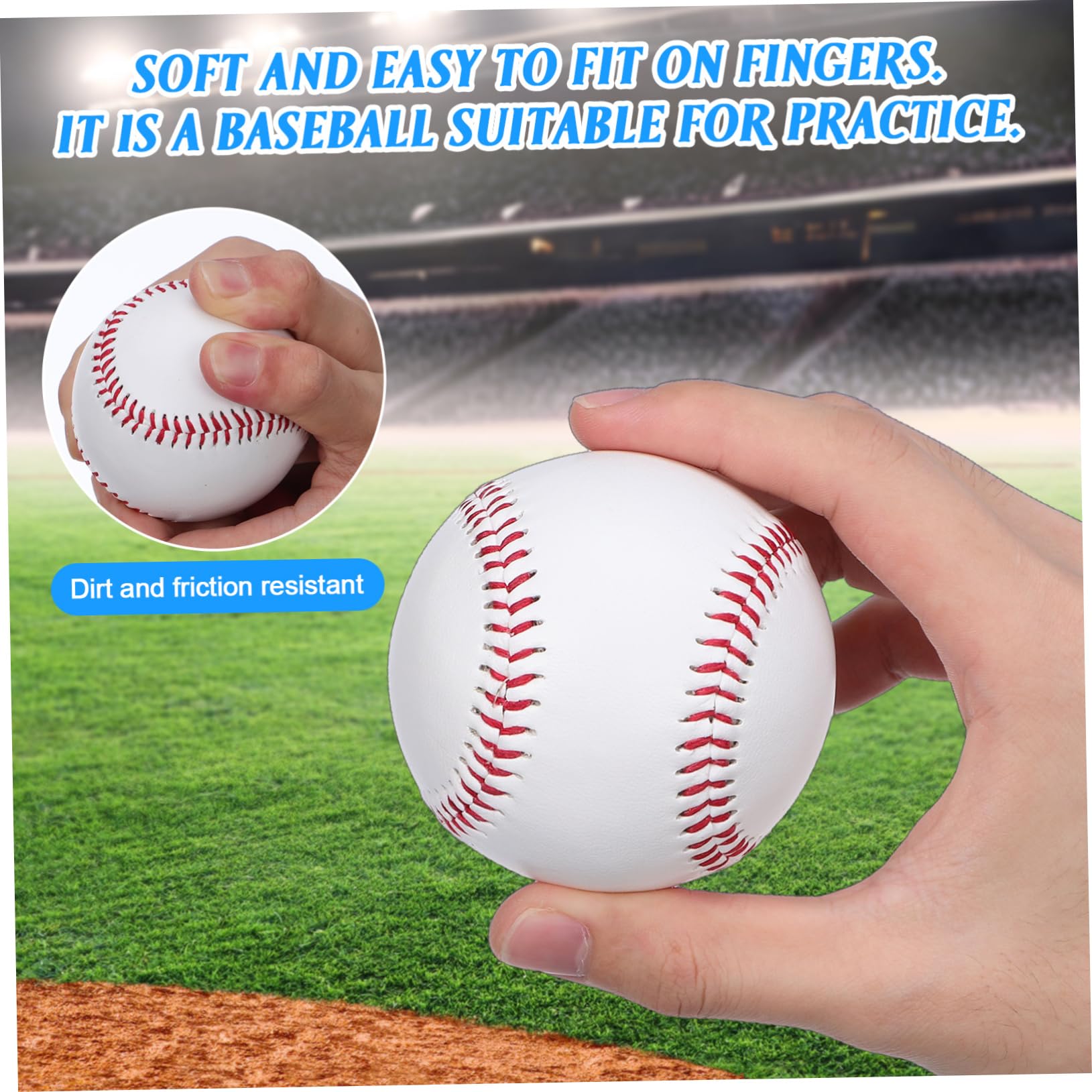 12 Balones de Pvc Béisbol Piezas de Entrenamiento para Principiantes