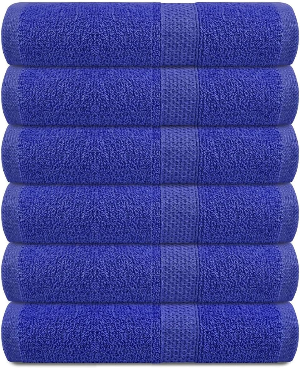 Filament Alley 100 Cotton Bath Towels 22x44, Absorbent Bath Towels, Pack of 6, Gym