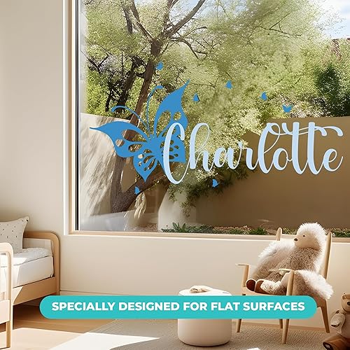 Miniatura 5 de Nombre personalizado Mariposas Animal SeriesBaby GirlAdhesivo decorativo para pared guardería infantil para Hogar recámara Niños (mm15)