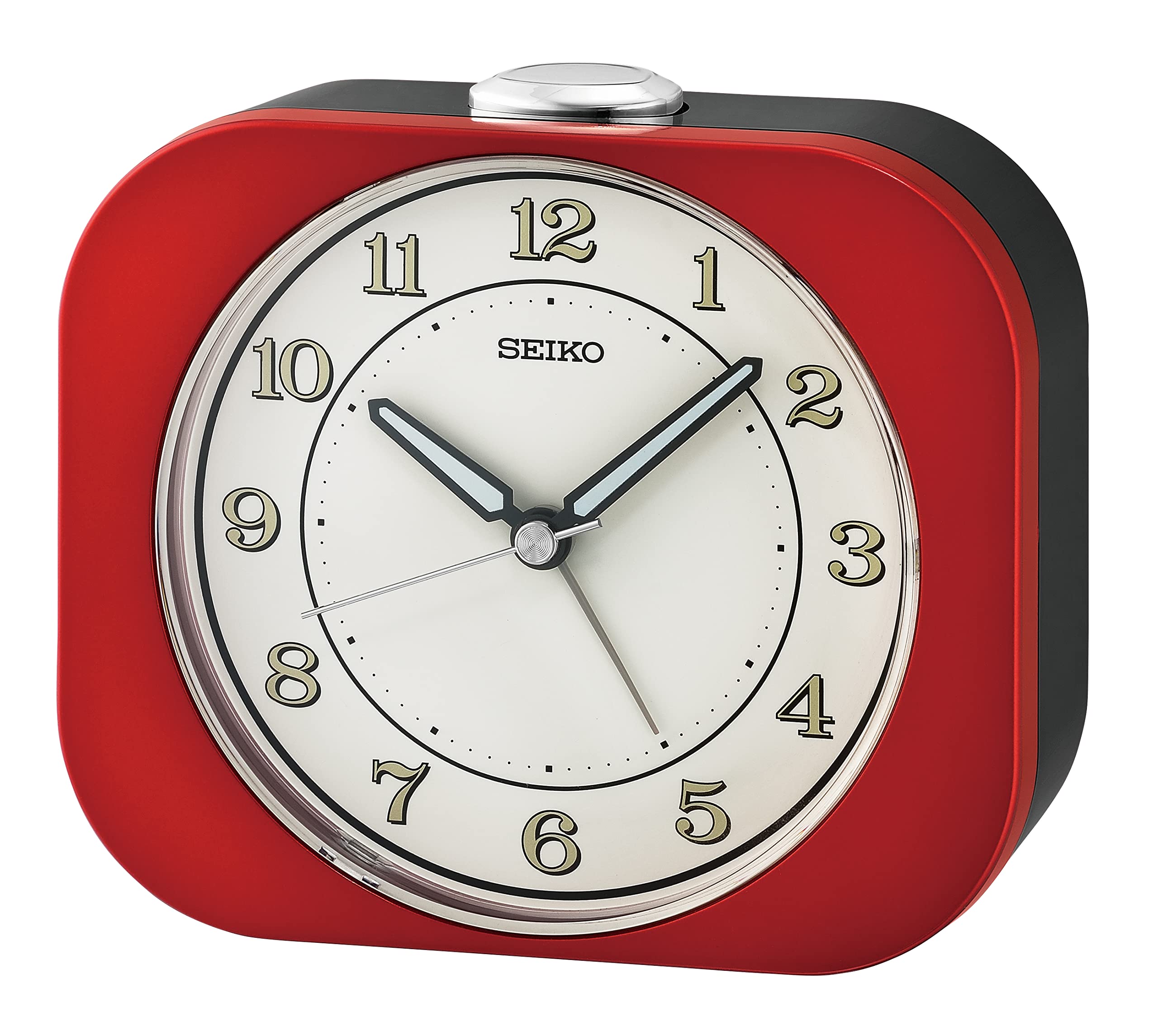 Seiko Red Qhe195r Alarm Clock