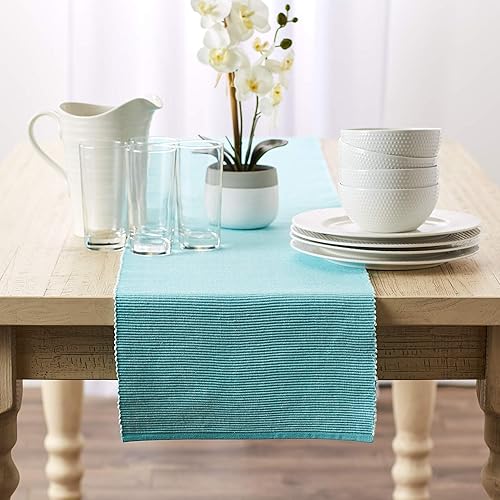 Miniatura 4 de DII Mesa de la colección de dos tonos, tablero de mesa, 13x72, aguamarina