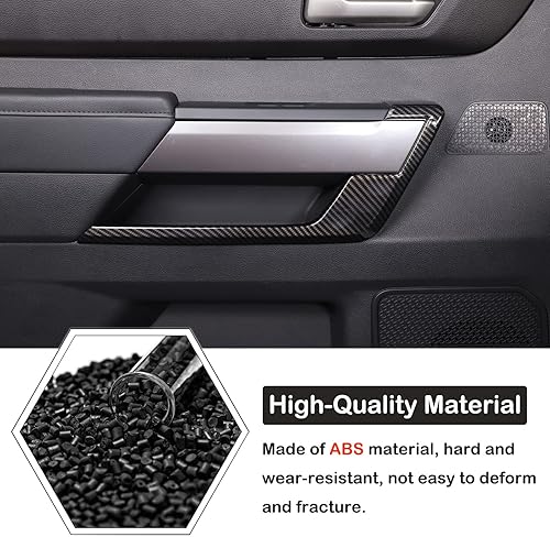 Miniatura 3 de Aunginsy Cubierta de panel de manija de puerta interior de automóvil compatible con Toyota Tundra 2022-2024 2025, panel de puerta delantera y