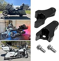 Vista 5 de RYANSTAR RACING Kit de bloques de bajada de 2 pulgadas, bloques de bajada de golpe trasero compatibles con Harley Davidson Touring Street Glide