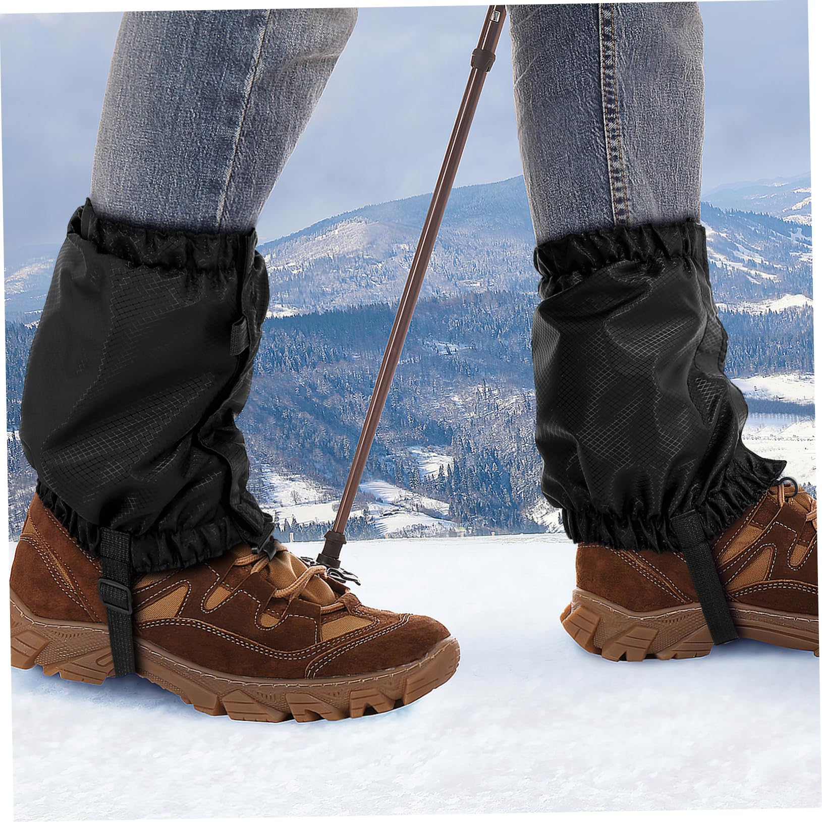 Veemoon Guêtres De Randonnée Imperméables - Guêtres De Cheville Étanches pour Neige Et Pluie - Idéales pour Trekking Alpinisme Escalade Et Activités De Plein Air Protection
