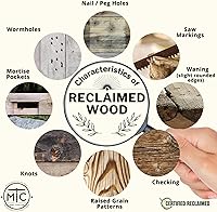 Vista 6 de Modern Timber Craft Ménsulas decorativas arqueadas de madera de granero recuperada de 3 x 8 x 6 pulgadas Juego de 2 ménsulas rústicas para chimenea