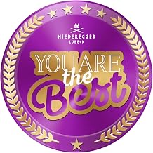 Niederegger Gift box You are the Best 1 x 185 g marzipan cake wrapped in dark chocolate gift for different occasions friendship Mother's Day thank you