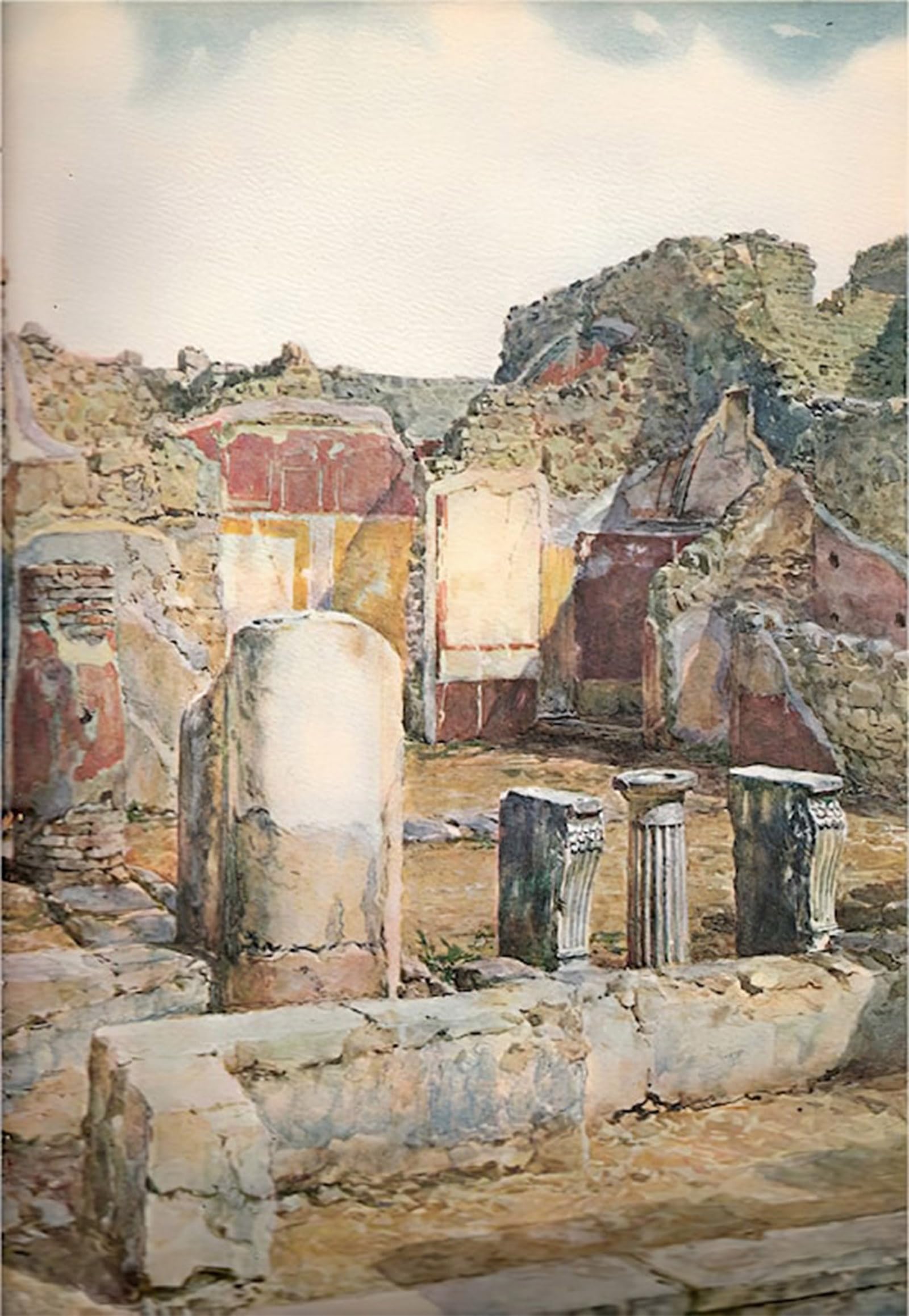 SERENDIPITP Retro Picture Poster Wall Art Pictures Painting Insula nella Regione IX V a Pompei Bazzani Wall Art Canvas Print for Wall Decor 60x90cm