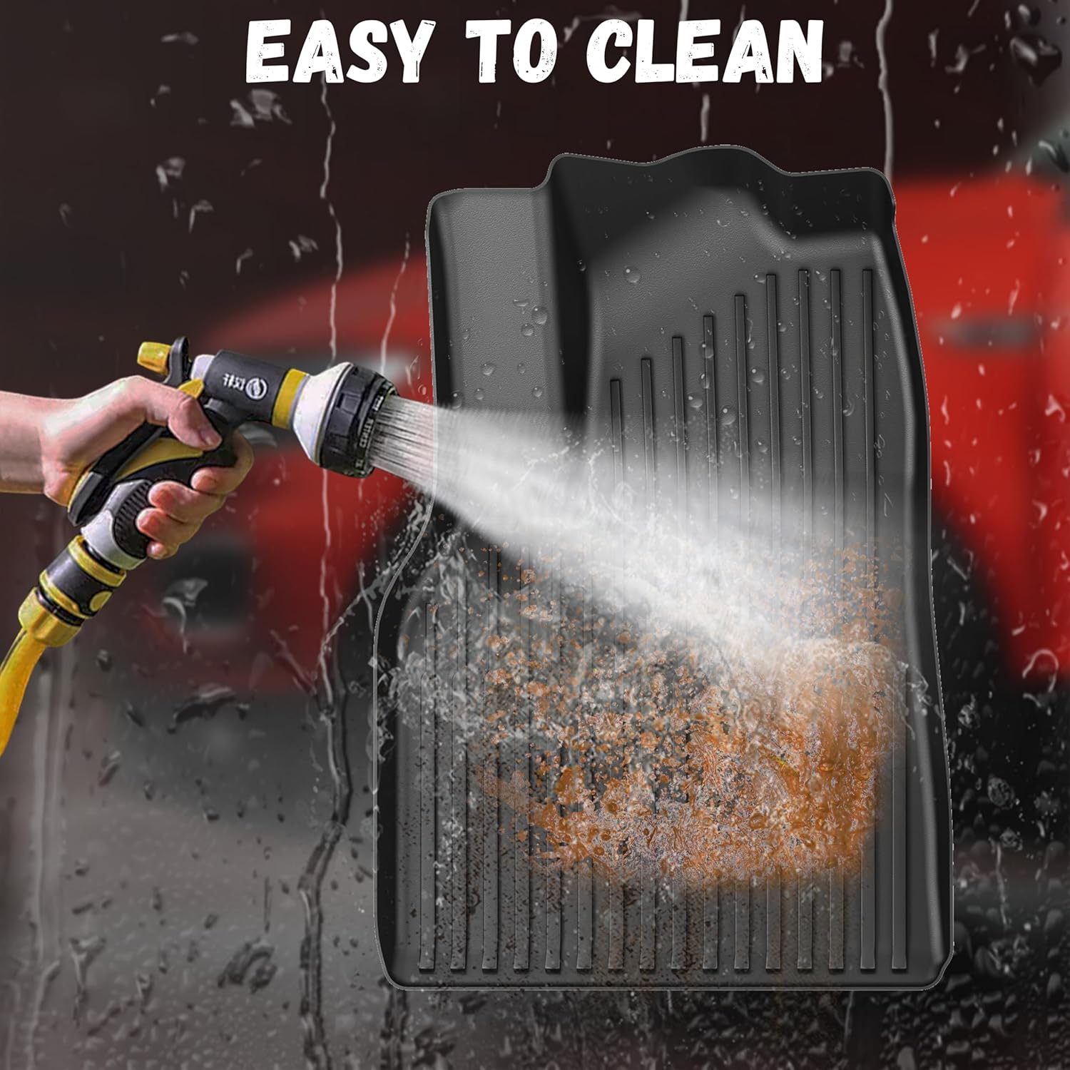 Floor Mats Trunk Mat Fit for Tesla Model Y Juniper 2025 2026 (5-Seat), TPE All Weather Floor Liners Frunk Backrest Cargo Mat for Model Y Juniper Accessories