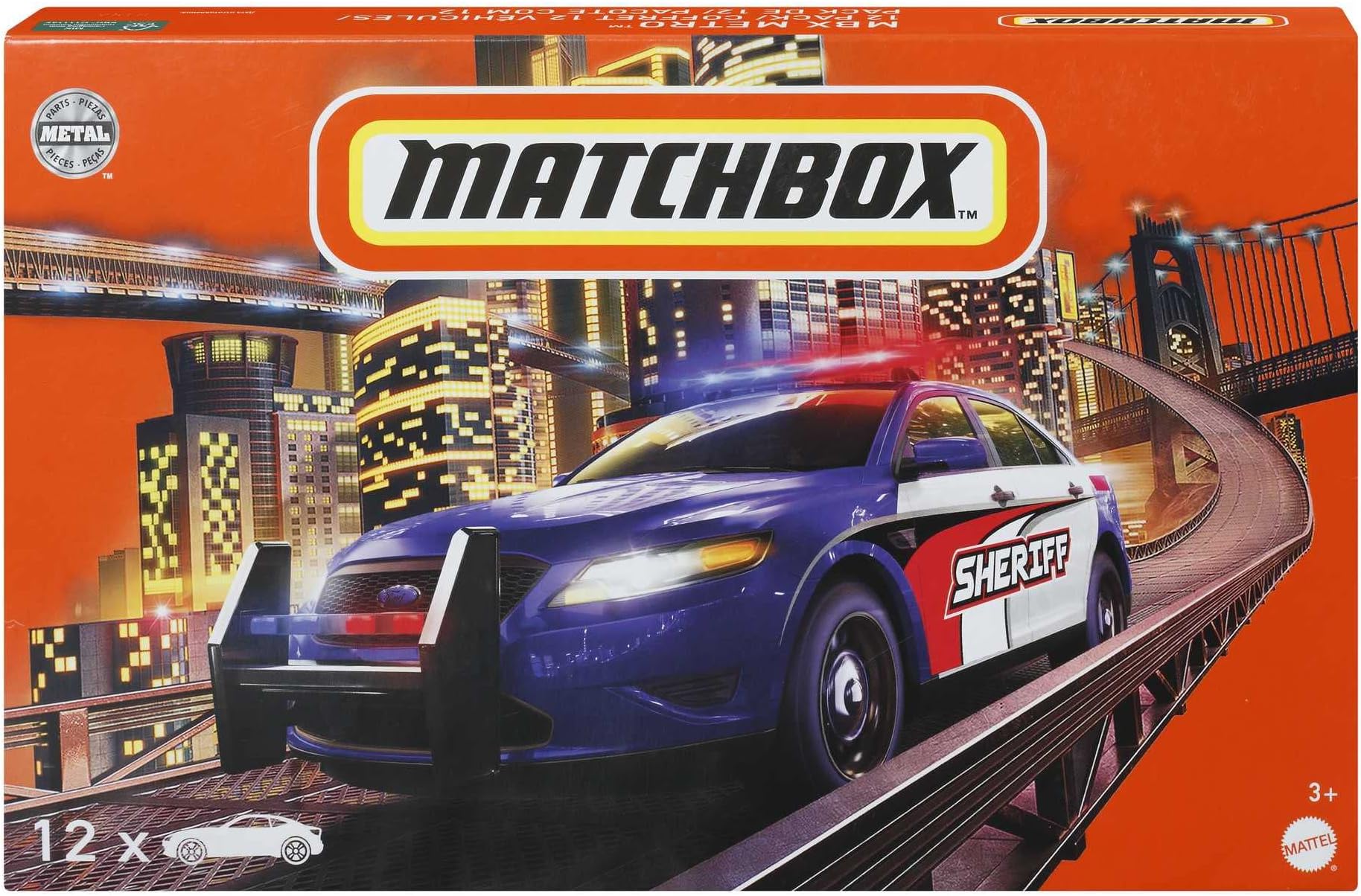 Matchbox Toy Cars, Trucks or Vans 12-Pack, Set of 12 Service, Utility, Transport or Rescue Die-Cast Vehicles in 1:64 Scale, Metro Bundle