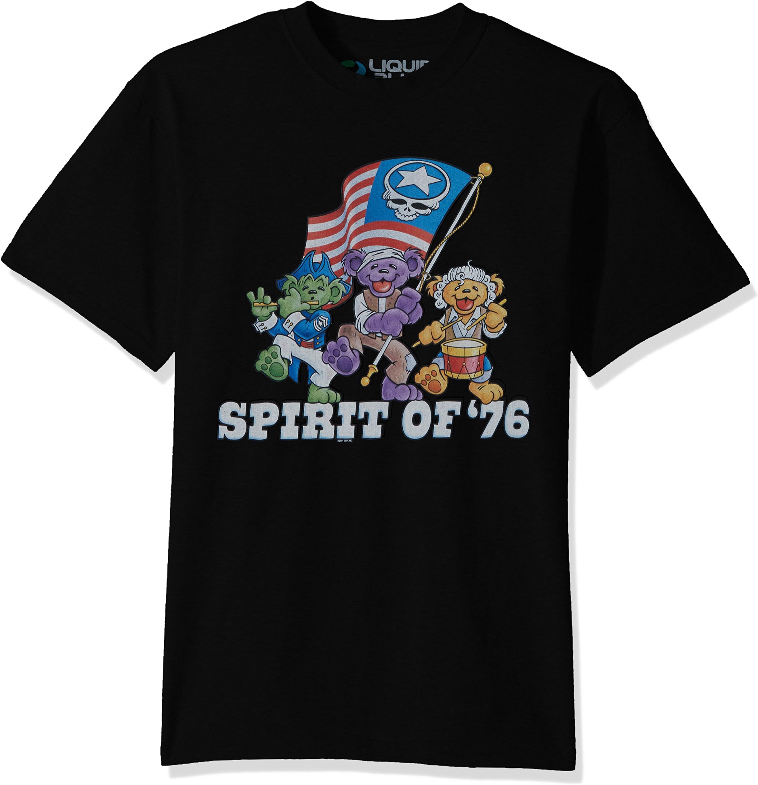 Liquid Blue Men's Plus-Size Grateful Dead Spirit of '76 Short Sleeve T-Shirt