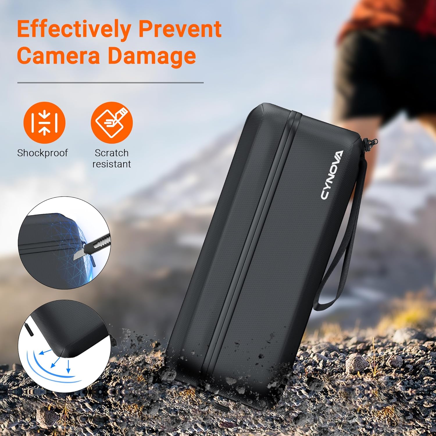 CYNOVA DJI Osmo Pocket 3 Carrying Case for DJI Osmo Pocket 3 Creator Combo Accessories, Portable Nylon Storage Protective Bag Compatible with Osmo Pocket 3 Accessories/Xtra Muse - Image 5