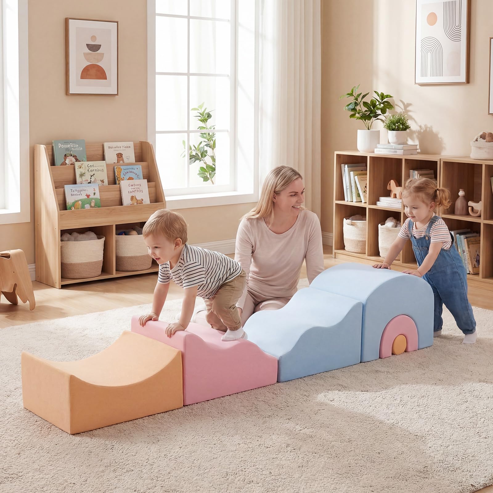 LIFEZEAL Blocchi da Costruzione in Schiuma per Bambini 3+ Anni (6 pz)